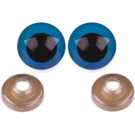OČI bezpečný DIY modrý VEĽKÝ maskot 30 mm