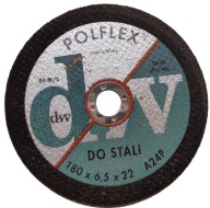 Hladký oceľový kotúč 180x6,5x22mm POLFLEX