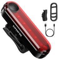 USB zadné svetlo na bicykel 230mAh IP44 SUPERFIRE BTL01