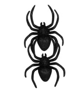 UMELÉ BLACK SPIDERS 2 KS. 12,5 CM HALLOWEEN