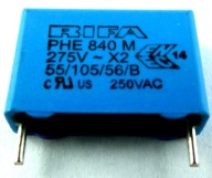 Fólia RIFA 100nF 0,1uf 20% 275Vac 20ks
