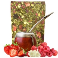 YERBA MATE JAHODOVÁ MALINA 250g s jahodou a malinou AROMATICKÁ