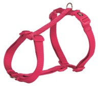 Prémiový postroj, XXS–XS: 20–32 cm/10 mm, fuchsiová