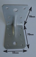 KĹB UHOLOVÝ TESÁRSKY WZM 70x70x55x2mm 2 ks