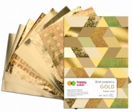 Dekoračný blok A4 HAPPY COLOR GOLD, 10 listov