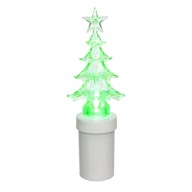 LED vložka v podobe 17 cm zeleného vianočného stromčeka