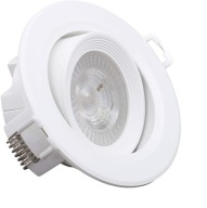 ZAPUSTENÉ SVETLO - OČKO - SKLOPNÉ - BIELY - LED 4W