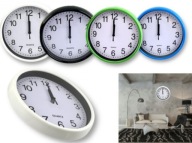 NÁSTENNÉ HODINY * okrúhle * 4 FARBY * BIELA ​​* ČIERNA * MODRÁ * ZELENÁ