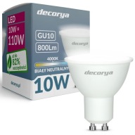 LED ŽIAROVKA SMD GU10 Decorya 10W 4000K CCD NEBLIKAJÚCA NEUTRÁLNA BIELA