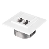 Kompletná zásuvka pod omietku 2xRJ45 FTP, STP kat