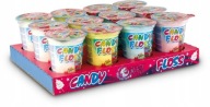 Cukrová vata Candy Floss v kelímku s tetovaním, 12 ks.