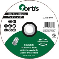Kotúč INOX 180x1,6mm rovný rezanie FORTIS