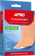 Látková náplasť APTEO telovej farby, 1 m x 6 cm