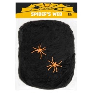 UMELÝ SPIDER WEB čierna pavučina niť 60g Halloweenska dekorácia
