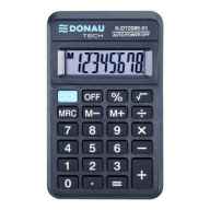 DONAU TECH vrecková kalkulačka, 8-miestna. displej, 114x69x19 mm čierny