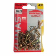 SKRUTKY DO DREVENÉHO NÁBYTKU SKRUTKY MET 4,0x20 mm 40 ks