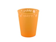 Opätovne použiteľné oranžové poháre 250 ml