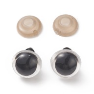 Oči pre hračky maskota so závitom a svorkou 10 párov 14 mm čierna priehľadná