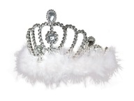Diadémový diadém biely Crown Prom Queen Birthday