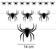 Banner GARLAND SPIDERS HALLOWEEN čierny 9 KS