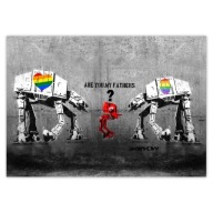 Samolepky A5 LEVEL Ste moji otcovia Banksy