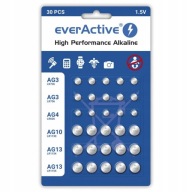 SADA 30X EVERAKTÍVNYCH BATÉRIÍ LR44 LR54 LR41 LR66 PRE HODINKY