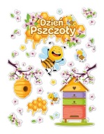 VÝZDOBA OKENNÝCH NOVÍN - DEŇ VČIEL - PRE ŠKOLKU (JEDNOSTRANNÉ)