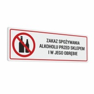 Nálepka – Zákaz pitia pred obchodom 10x30