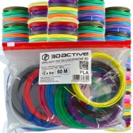 NÁPLNE 3D PERÁ PRE DETI PLA FILAMENT 3D PERÁ 60 M ŠTARTOVACÍ SADA