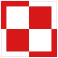 Šachovnicová nálepka na auto - reflexná