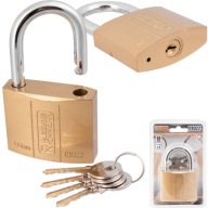 ZLATÝ ZÁMOK VISIACI ZÁMEK PREMIUM 60MM + 4 KĽÚČE RICHMANN C9322