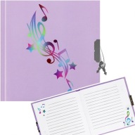 ZAMKNUTÝ DENNÍK NOTEBOOK HUDOBNÁ POZNÁMKA