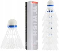 SET NYLONOVÝCH BOČIEK NA BADMINTON BIELY NYLONOVÉ BOČKY WISH 6 ks