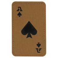 ACE OF SPADES AKO PIK LASEROVÝ REZANÝ NÁŠPIS M-TAC COYOTE