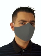 PREMIUM dvojvrstvová maska ​​s gumičkou, ŠEDÁ
