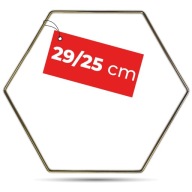 Hoop Ring HEXAGON GOLD GLOSS základňa pre lapače snov 29 cm