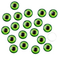 Očné sklenené kabošony 12x4mm 20 ks