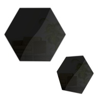 Nalepovacie ČIERNE ZRKADLÁ NA HEX STENU PRE UMENIE!