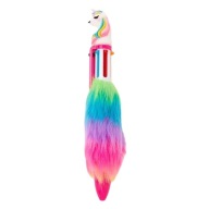 Guľôčkové pero UNICORN 6 farieb v 1 viacfarebné s kožušinkou