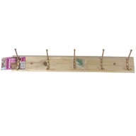 Nástenný vešiak na oblečenie, oblečenie, 49 cm, 5 háčikov