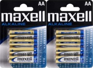 Alkalické batérie MAXELL ALKALINE AA LR6 4ks x2