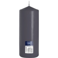 Sviečka valcová BISPOL Aura 90H 20CM SW80/200 ŠEDÁ
