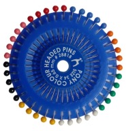 Špendlíky rozeta 40 ks 34 mm farebné PONY 28818