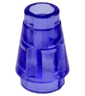 LEGO kužeľ 1x1 kužeľ transparentný fialový 6514023 4589b