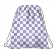 Záložná taška na topánky CHECKBOARD PURPLE na PE topánky do školy