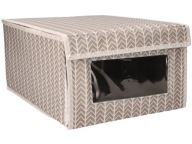 Textilný ORGANIZÁTOR 34x29x18 cm s vekom a OKNOM - do ŠATNÍKA