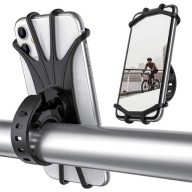 SILNÝ GUMOVÝ DRŽIAK NA BICYKEL PRE MOTOR SMARTFÓNU OTOČENIE 360° až o 6,5
