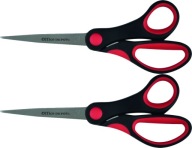 Kancelárske nožnice 21cm čierno-červené x2 set