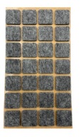 Samolepiace plstené podložky pod štvorcový nábytok – ŠEDÁ 20x20mm
