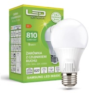 9W LED žiarovka s Twilight Motion Sensor, NEUTRAL